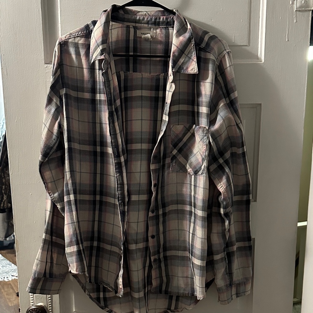 Blue Asphalt Plaid Button Down Shirt - Pink, White